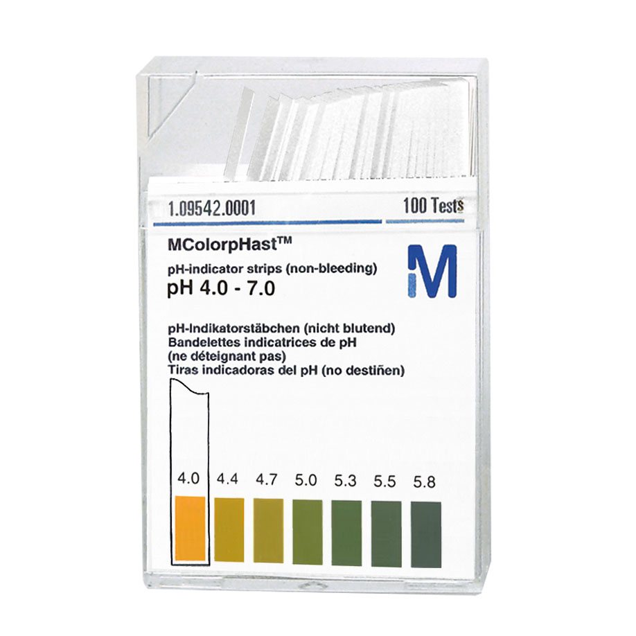 pH-Indikatorstäbchen nicht blutend pH 4-7 Spezialindikator (1x100 T.)