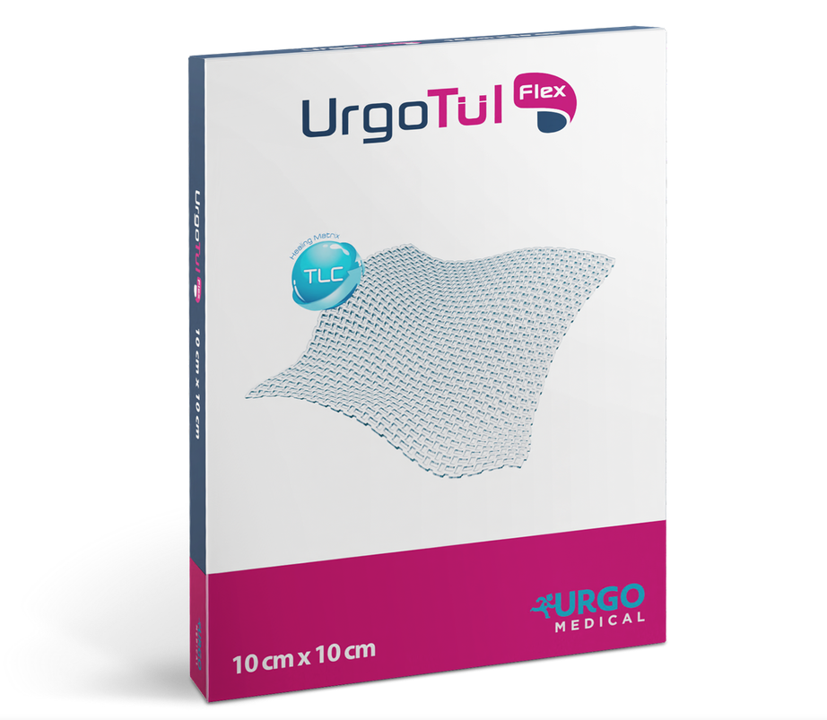 UrgoTül Flex elastische Gazewundauflagen 10 x 10 cm (10 Stck.)
