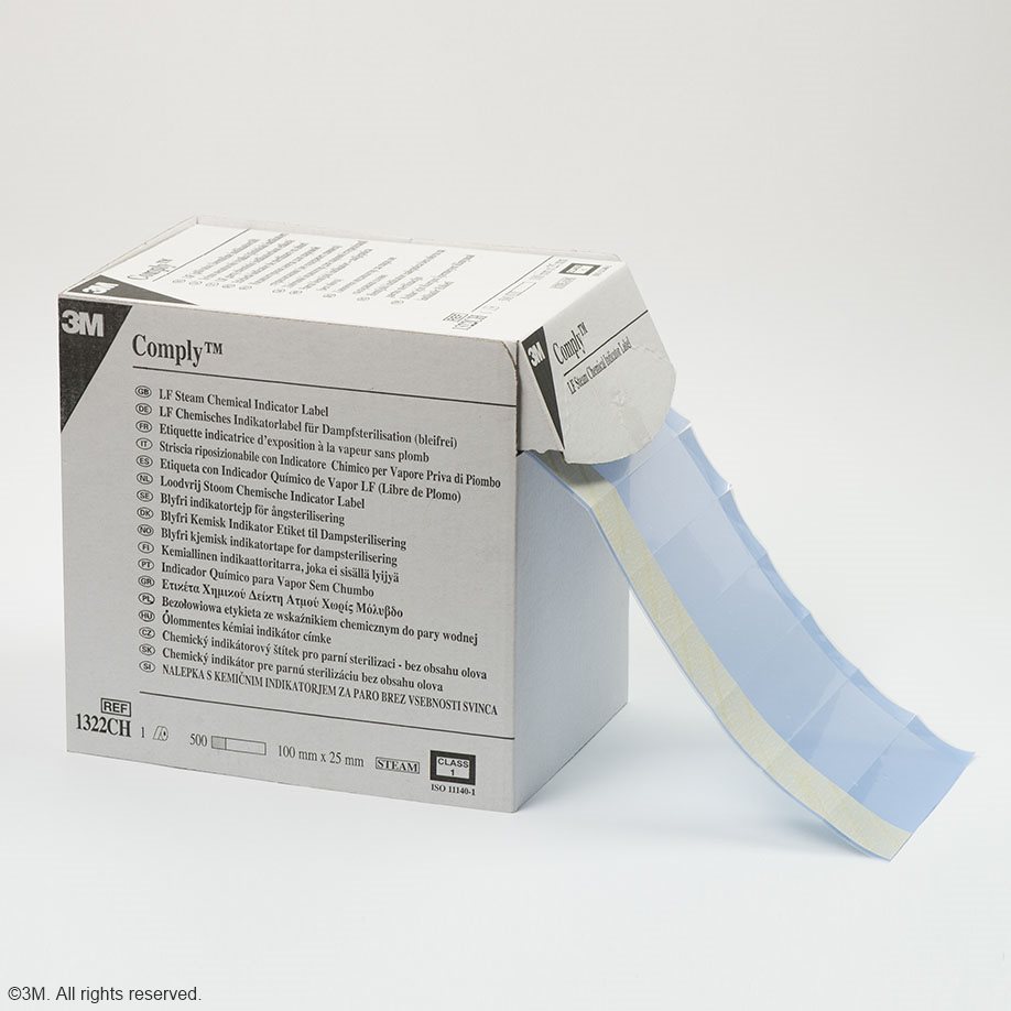 3M Comply Indikatorbänder 100 x 25 mm Sterilgutcontainerlabel (500 Stck.)