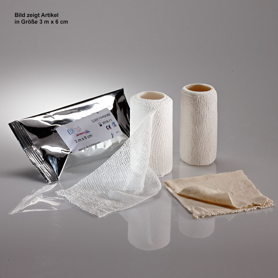 ELASTUS dermasoft Hydro, 6 cm x 3 m (10 Stck.) Stütz- und Entlastungsbinde auf Zinkleimbasis