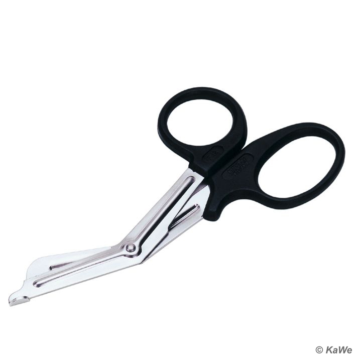 Allzweck-Verband-Schere, groß schwarz, 19 cm