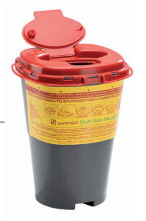 Kanülenabwurfbehälter 3,0 Ltr. Multi-Safe twin plus 3000 REC